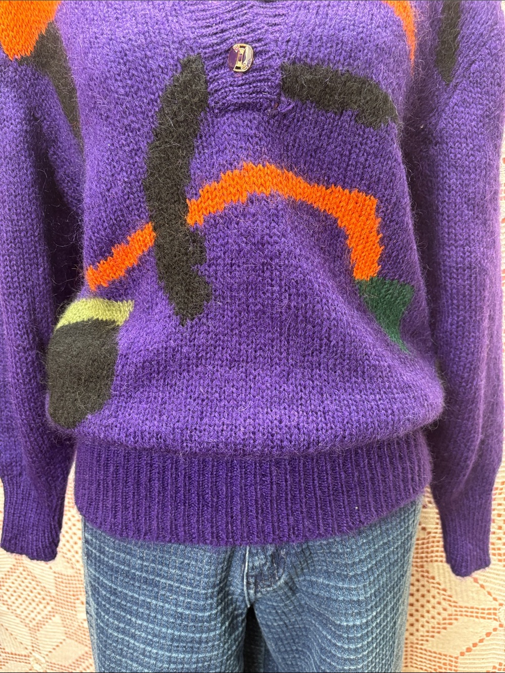 Vintage Lei Condotti Mohair Blend Sweater Sz M - Picture 9 of 11